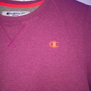 pink/purple champion crew neck